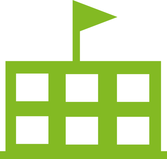 Picture of an animated green school